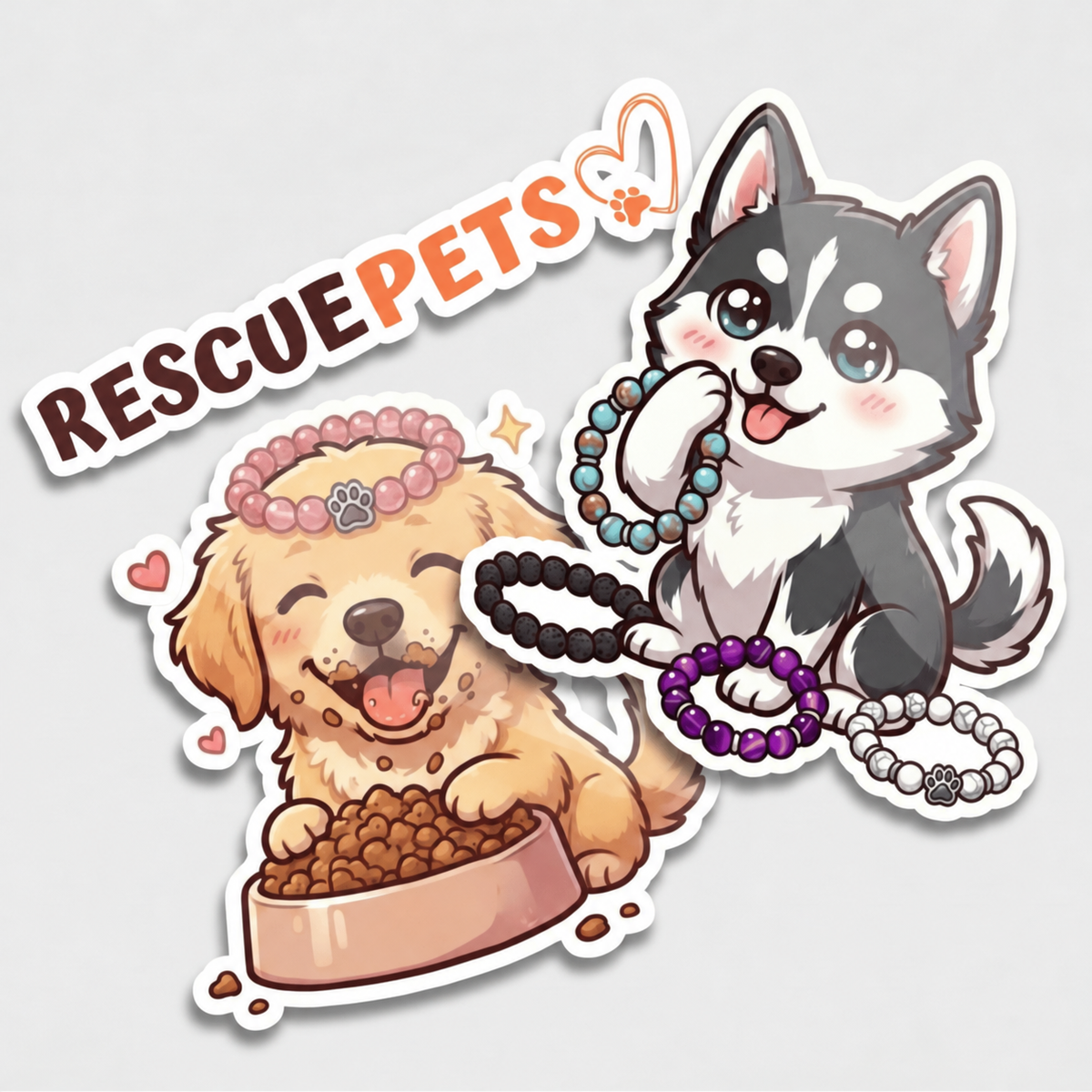 Rescue Pets Sticker (x3)