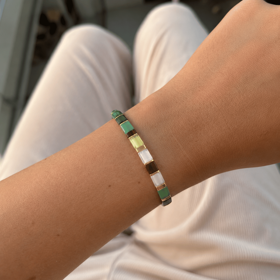 Viridia Tile-Perlenarmband
