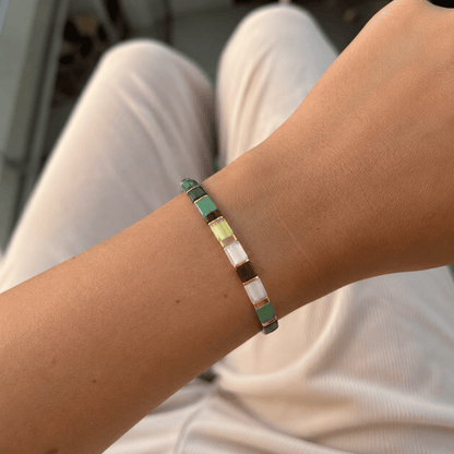 Viridia Tile-Perlenarmband