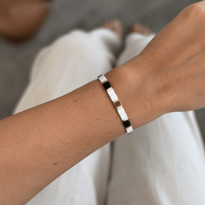 Zebrina Tile-Perlenarmband