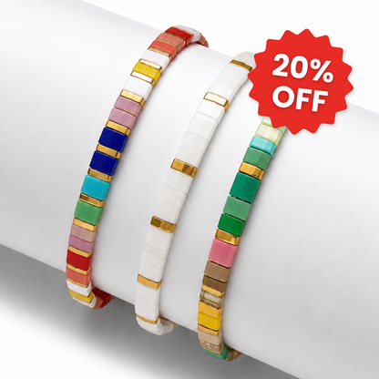 Carnival (Set mit 3 Tile-Perlenarmbands)